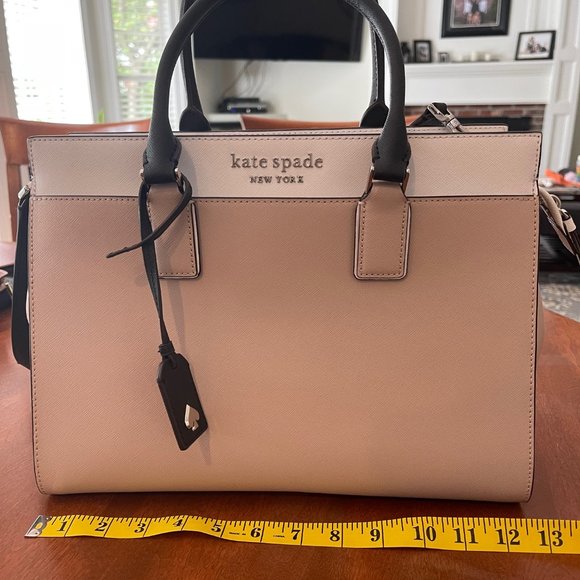 kate spade multicolor brown black white tote bag - Picture 2 of 7